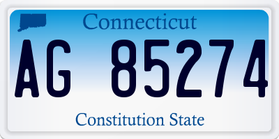 CT license plate AG85274