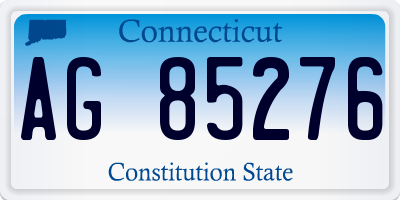 CT license plate AG85276