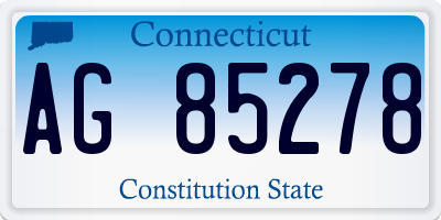 CT license plate AG85278