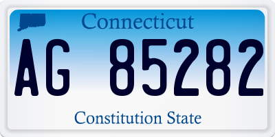CT license plate AG85282