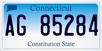 CT license plate AG85284