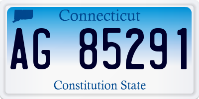 CT license plate AG85291
