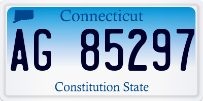 CT license plate AG85297