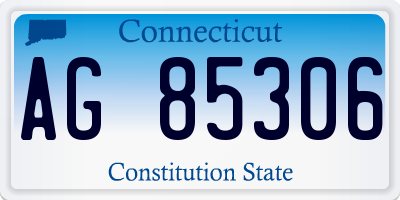 CT license plate AG85306