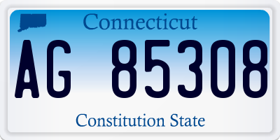CT license plate AG85308