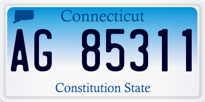 CT license plate AG85311