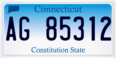 CT license plate AG85312