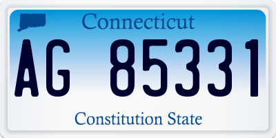 CT license plate AG85331
