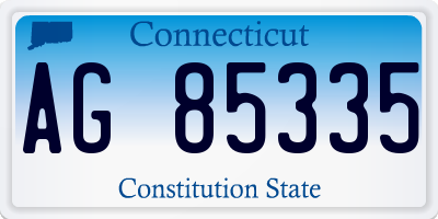 CT license plate AG85335