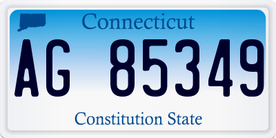 CT license plate AG85349