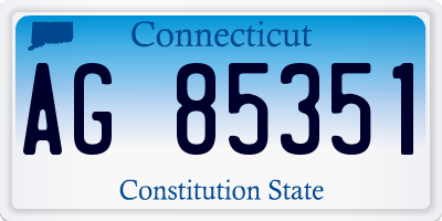 CT license plate AG85351