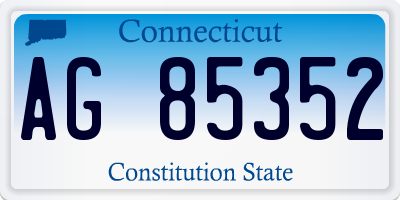 CT license plate AG85352
