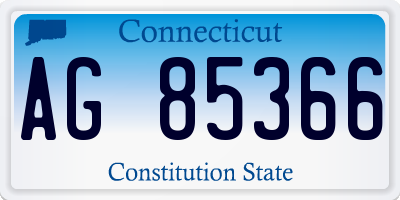 CT license plate AG85366