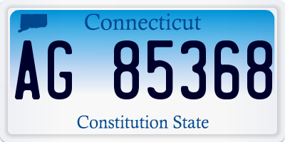 CT license plate AG85368