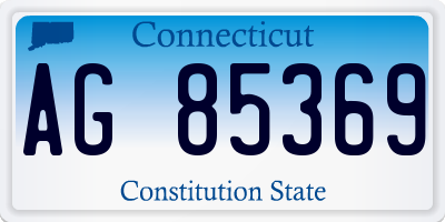 CT license plate AG85369