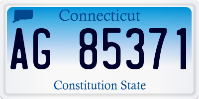 CT license plate AG85371