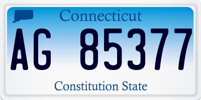 CT license plate AG85377