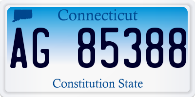 CT license plate AG85388