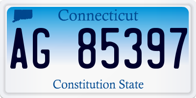 CT license plate AG85397