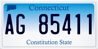 CT license plate AG85411