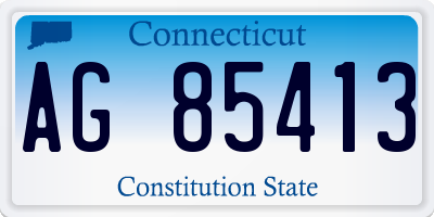 CT license plate AG85413