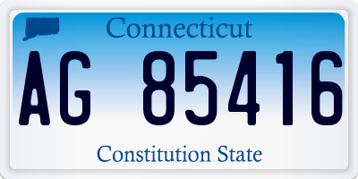CT license plate AG85416