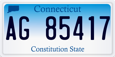 CT license plate AG85417