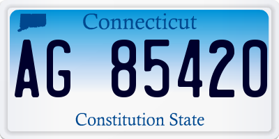 CT license plate AG85420