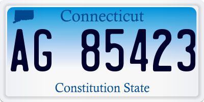 CT license plate AG85423