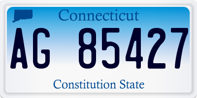 CT license plate AG85427