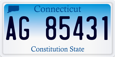 CT license plate AG85431