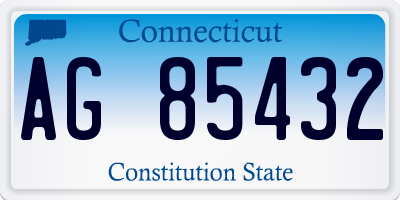 CT license plate AG85432