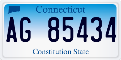 CT license plate AG85434