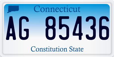CT license plate AG85436