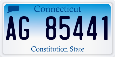 CT license plate AG85441