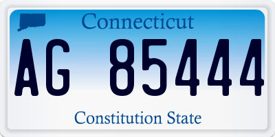CT license plate AG85444