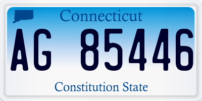 CT license plate AG85446