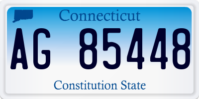 CT license plate AG85448