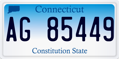CT license plate AG85449