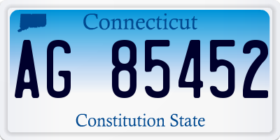 CT license plate AG85452
