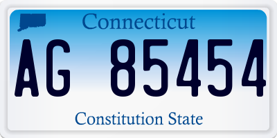 CT license plate AG85454