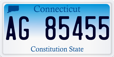 CT license plate AG85455