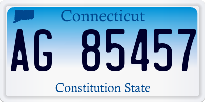 CT license plate AG85457