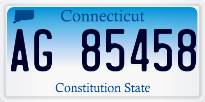 CT license plate AG85458