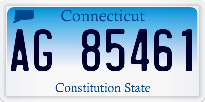 CT license plate AG85461