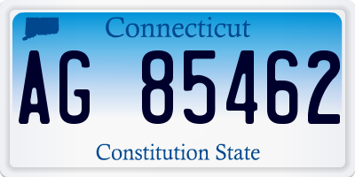 CT license plate AG85462