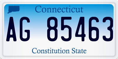 CT license plate AG85463