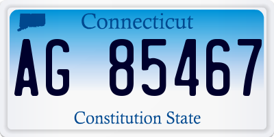 CT license plate AG85467
