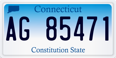 CT license plate AG85471