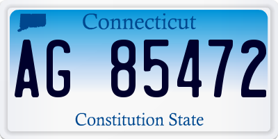 CT license plate AG85472